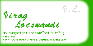 virag locsmandi business card